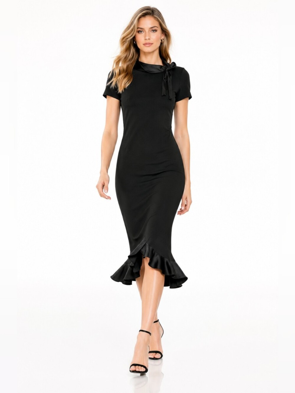 Donna Ricco Sophisticated Black Dress Size 6 Petite
